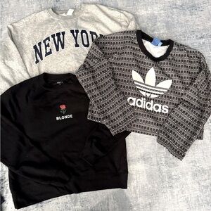 Adidas, Brunette the label sweatshirt bundle - FITS small